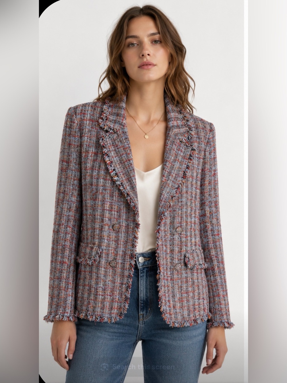 Sisley Multicolor Tweed Blazer size 44 US/M